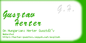 gusztav herter business card